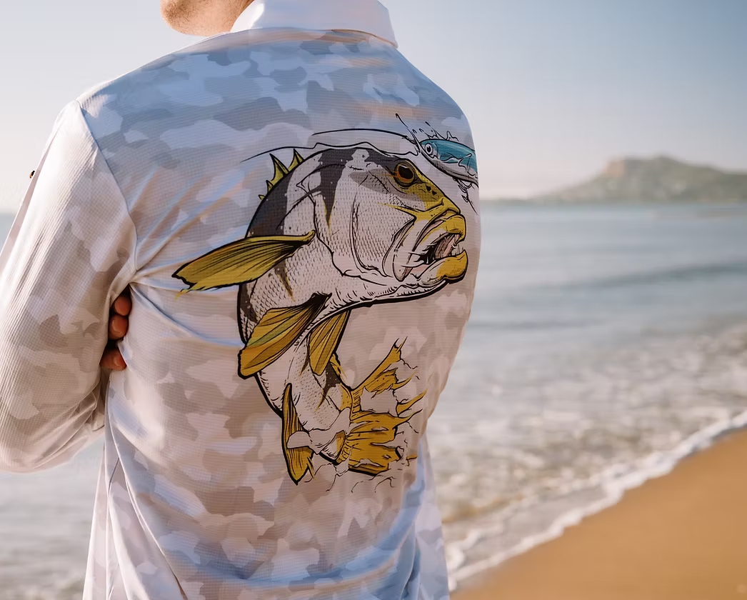 Grey Camo Fishing Shirt